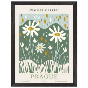 Artfulprints Poster met Lijst Flower market – Prague II – 30×40 cm – M