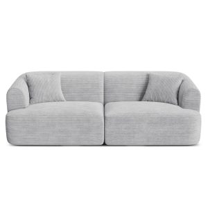 Cosmopolitan Design Modulaire bank Campi 3-zits, ribfluwelen geld – 90 Cosmopolitan Design Modulaire bank Campi 3-zits, ribfluwelen geld – 90