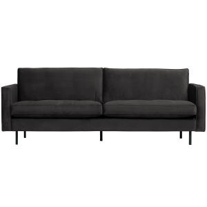 WOOOD classic 2,5-zits bank Rodeo – Velvet – Antraciet -83x230x88 WOOOD classic 2,5-zits bank Rodeo – Velvet – Antraciet -83x230x88
