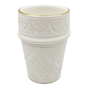 Chabi Chic Mok – Empreinte -wit/goud – keramiek – Ø 8 cm x H 11 cm (L) Chabi Chic Mok – Empreinte -wit/goud – keramiek – Ø 8 cm x H 11 cm (L)