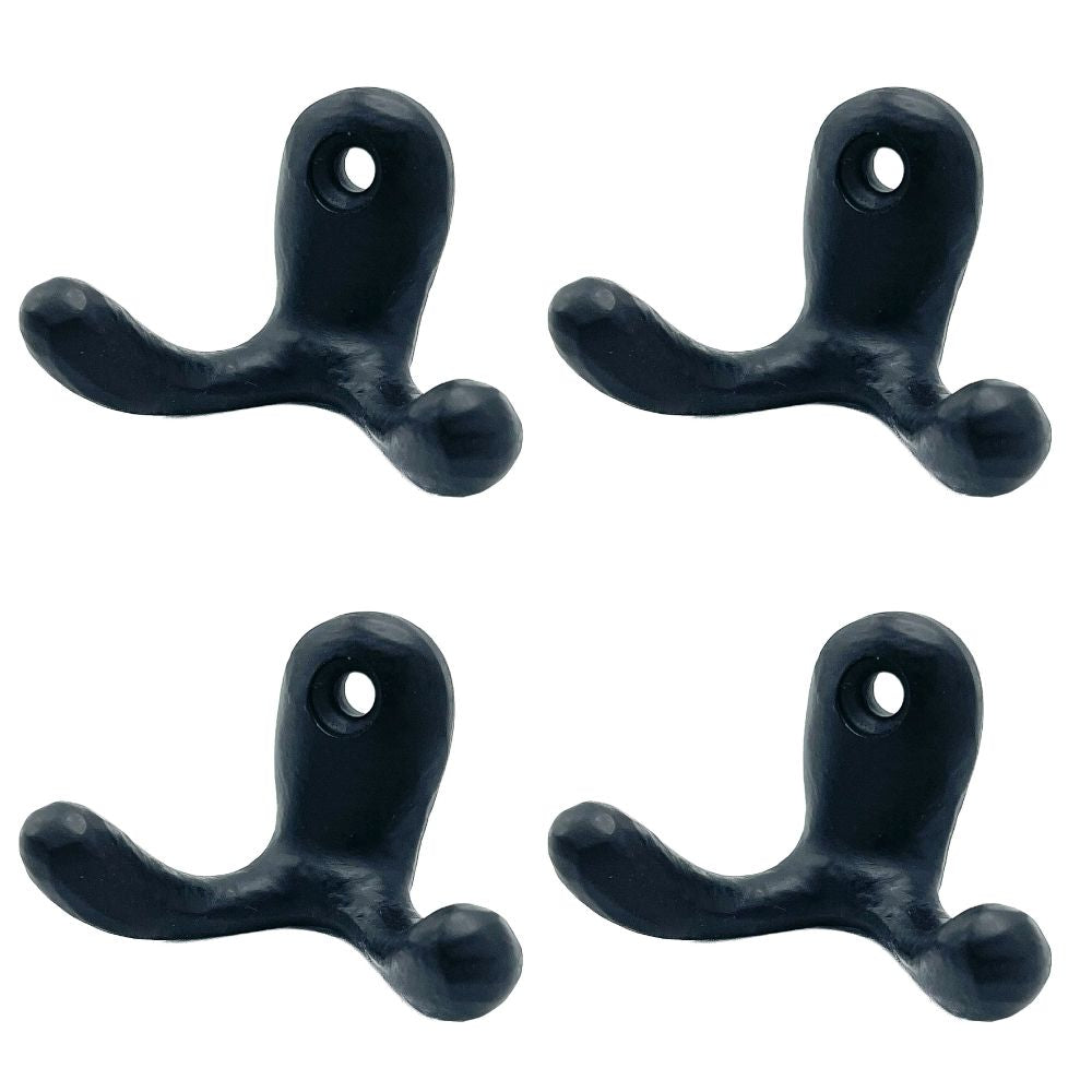 Brût Homeware | Dubbele handdoekhaak | Set van 4 | Kapstokhaak | Wandh