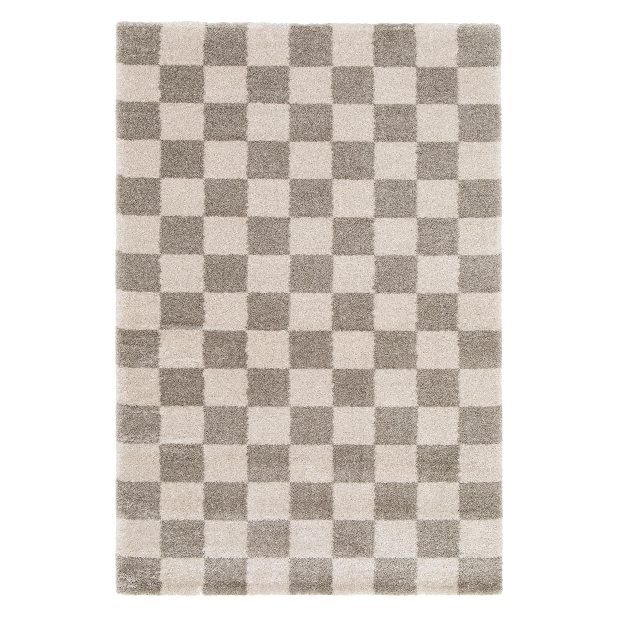 AFK Living vloerkleed Carreaux - zeer zacht - grijs - 120 x 170 cm