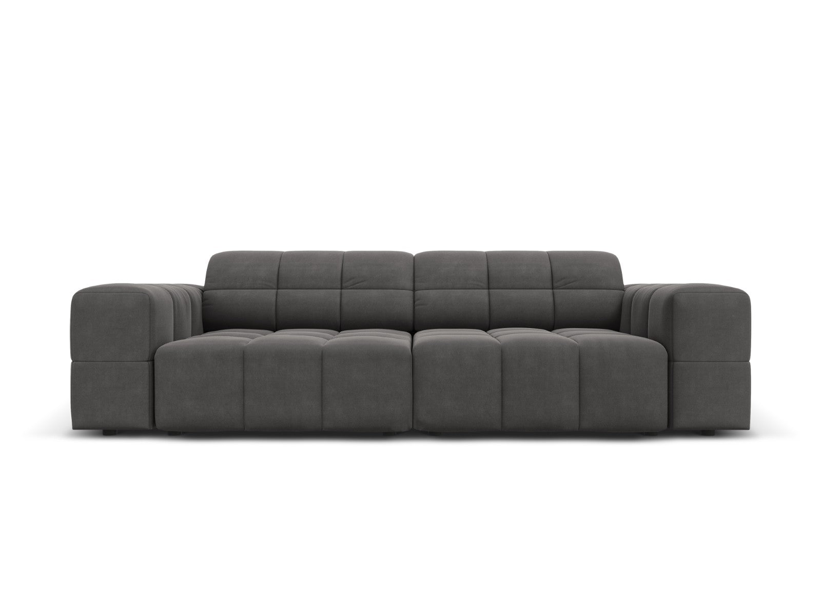 Cosmopolitan Design Bank Chicago 3-zits, flueel grijs - 102x212x78cm