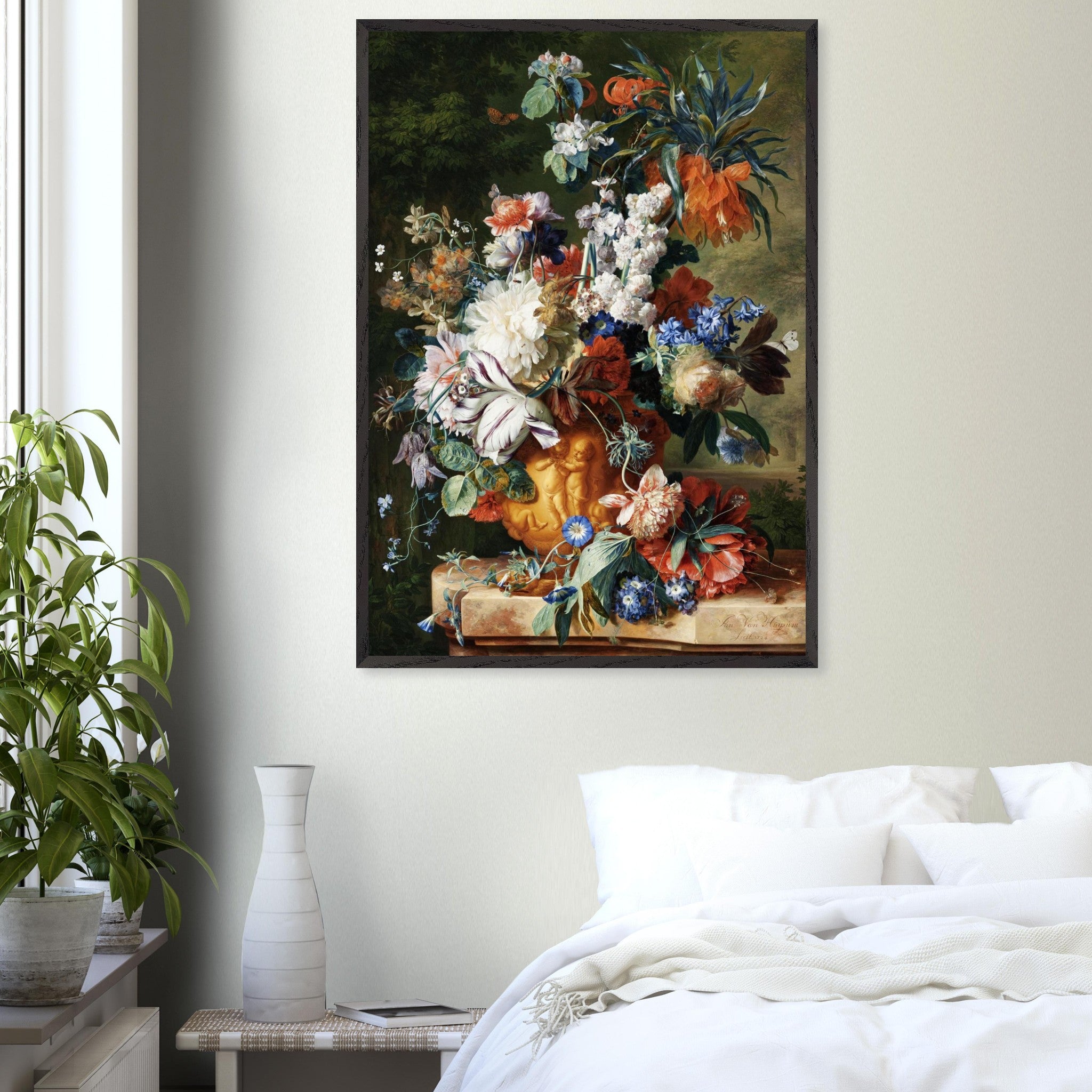 Artfulprints Poster Jan van Huysum - Bouquet of flowers in an urn - 70