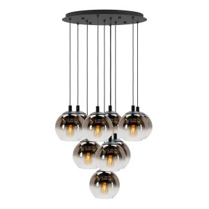 EGLO hanglamp Ariscani 1 – ø 65,5 cm – koperglas – zwart EGLO hanglamp Ariscani 1 – ø 65,5 cm – koperglas – zwart