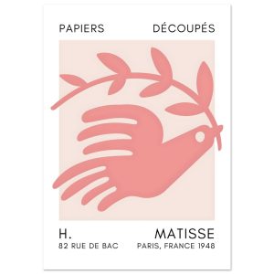 Artfulprints Poster Matisse – Peace dove taupe – A4 21×29.7 cm – Taupe Artfulprints Poster Matisse – Peace dove taupe – A4 21×29.7 cm – Taupe