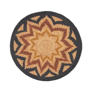 AFK Living vloerkleed Qom – handgemaakt – Jute – 120 x 120 cm AFK Living vloerkleed Qom – handgemaakt – Jute – 120 x 120 cm
