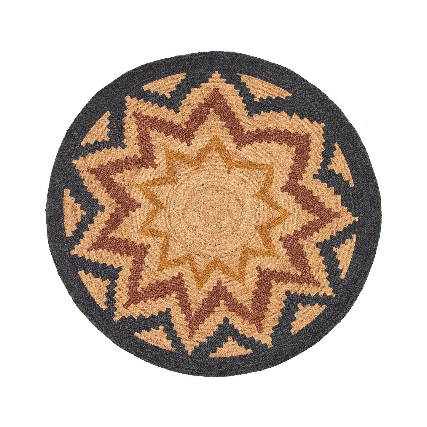 AFK Living vloerkleed Qom - handgemaakt - Jute - 120 x 120 cm