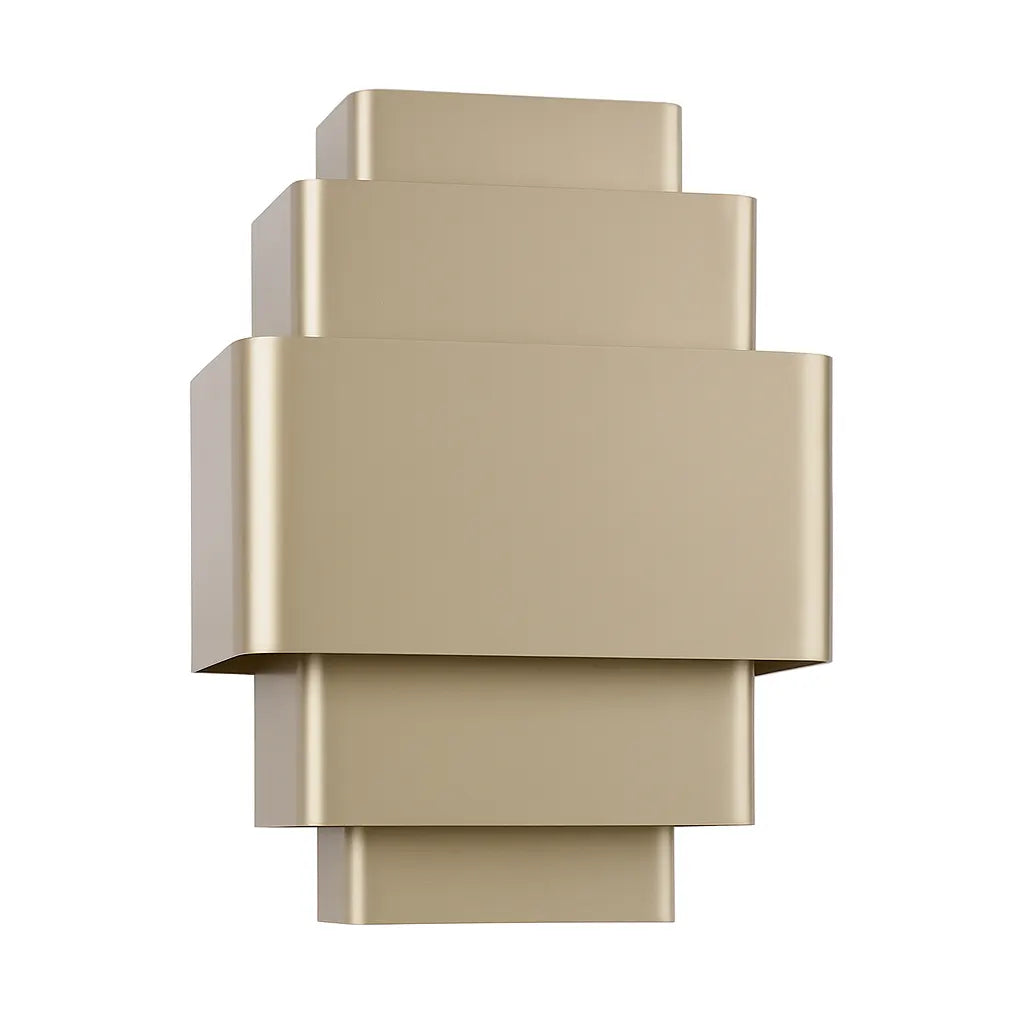 Artdelight wandlamp Layers - 3 lichts - 12 x 28 cm - champagne