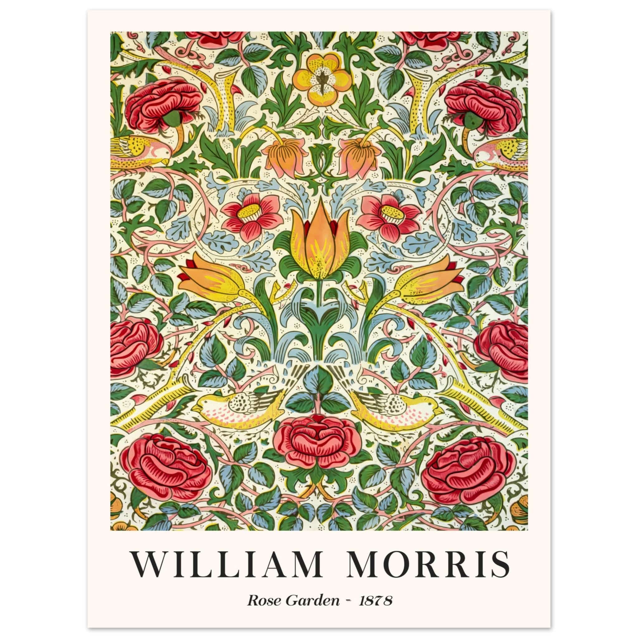 Artfulprints Poster William Morris - Rose garden 1878 - 30x40 cm - Gro