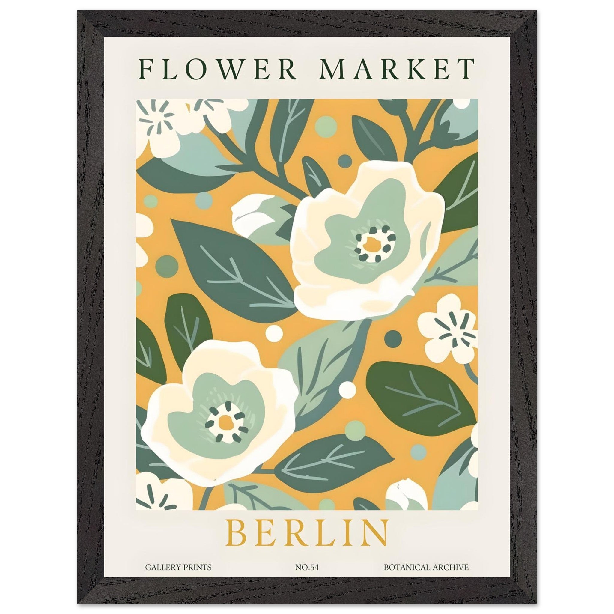Artfulprints Poster met Lijst Flower market - Berlin I - 30x40 cm - Me