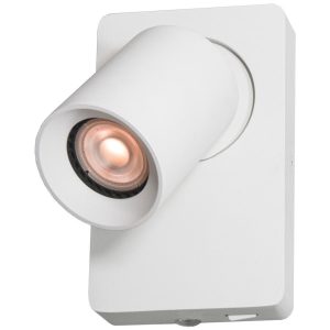 Artdelight wandlamp Megano – 1 lichts – 12 x 16 cm – wit Artdelight wandlamp Megano – 1 lichts – 12 x 16 cm – wit