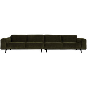WOOOD 4-zits bank XL Statement – Rib – Groen – 77x372x93 WOOOD 4-zits bank XL Statement – Rib – Groen – 77x372x93