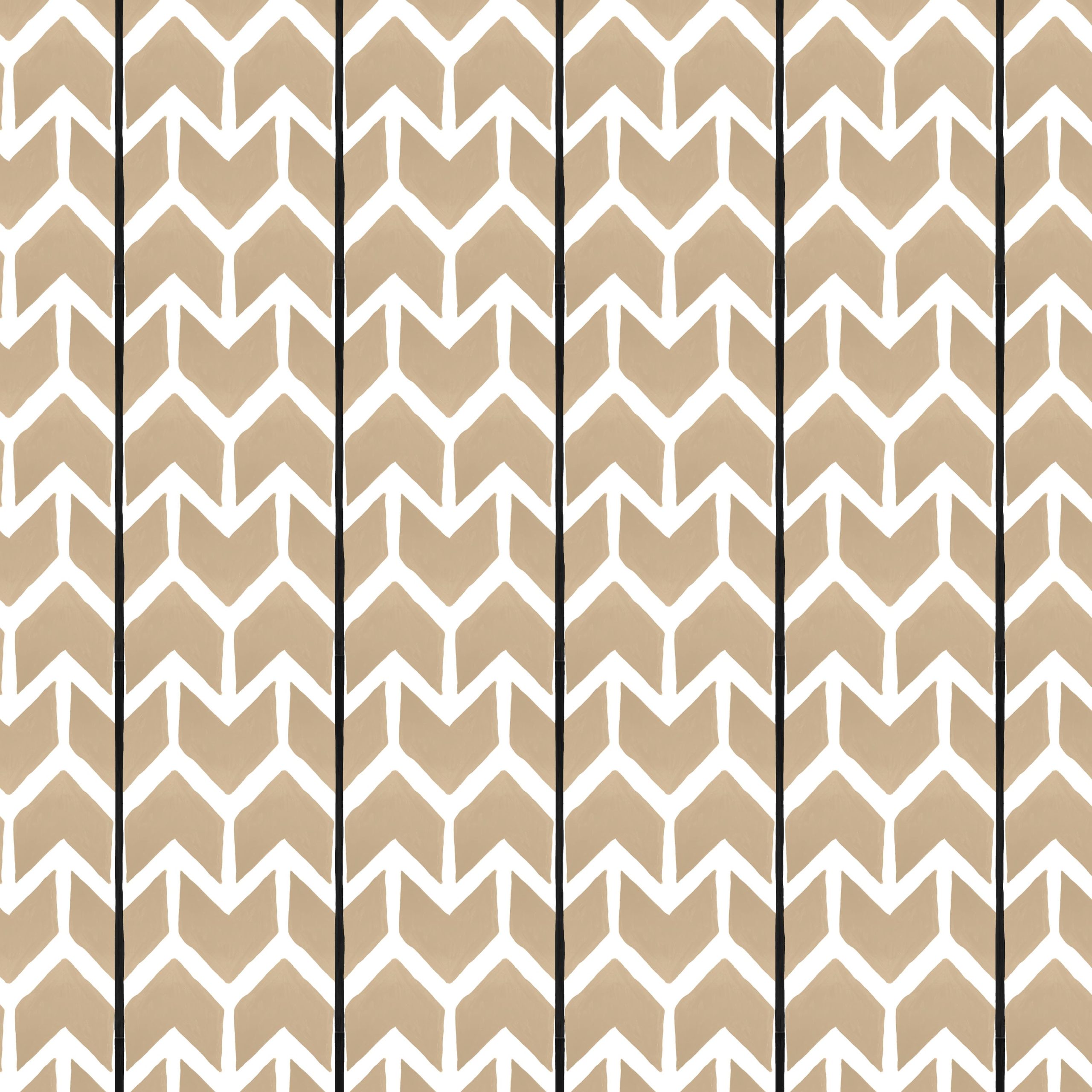 Catchii Behang Ikat Arrows beige/white