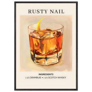 Artfulprints Poster met Lijst Rusty Nail cocktail – Ingredients – 70×1 Artfulprints Poster met Lijst Rusty Nail cocktail – Ingredients – 70×1