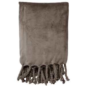 FLORIJN – Plaid 150×200 cm – grote fleece plaid met flosjes – Driftwoo FLORIJN – Plaid 150×200 cm – grote fleece plaid met flosjes – Driftwoo