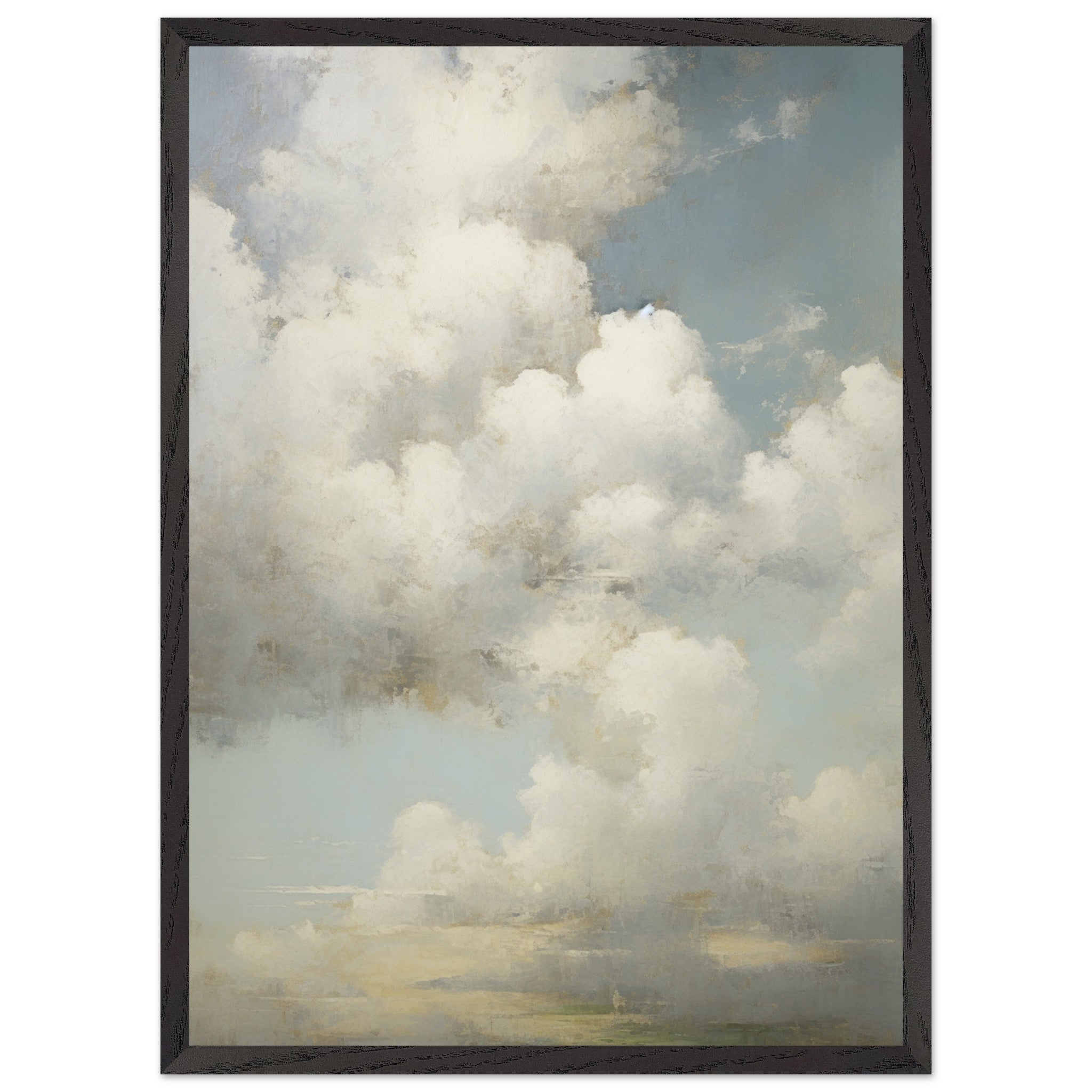Artfulprints Poster met Lijst The clouds - 50x70 cm - Wit