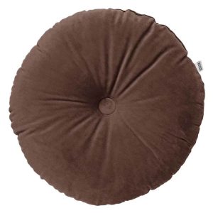 OLLY – sierkussen Ø38 cm – rond velvet – Chocolate Martini – bruin OLLY – sierkussen Ø38 cm – rond velvet – Chocolate Martini – bruin