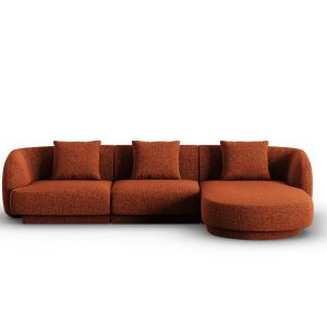 Cosmopolitan Design rechter hoekbank Tulum 4-zits, chenille, terracott Cosmopolitan Design rechter hoekbank Tulum 4-zits, chenille, terracott