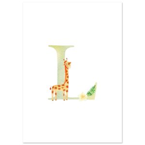 Artfulprints Poster Letter L kindernaam – A4 21×29.7 cm – Meerkleurig Artfulprints Poster Letter L kindernaam – A4 21×29.7 cm – Meerkleurig