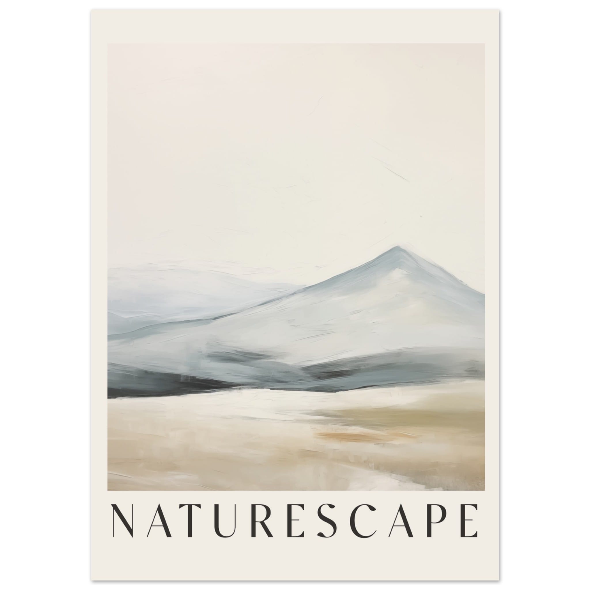 Artfulprints Poster Abstract - Naturescape - 50x70 cm - Taupe
