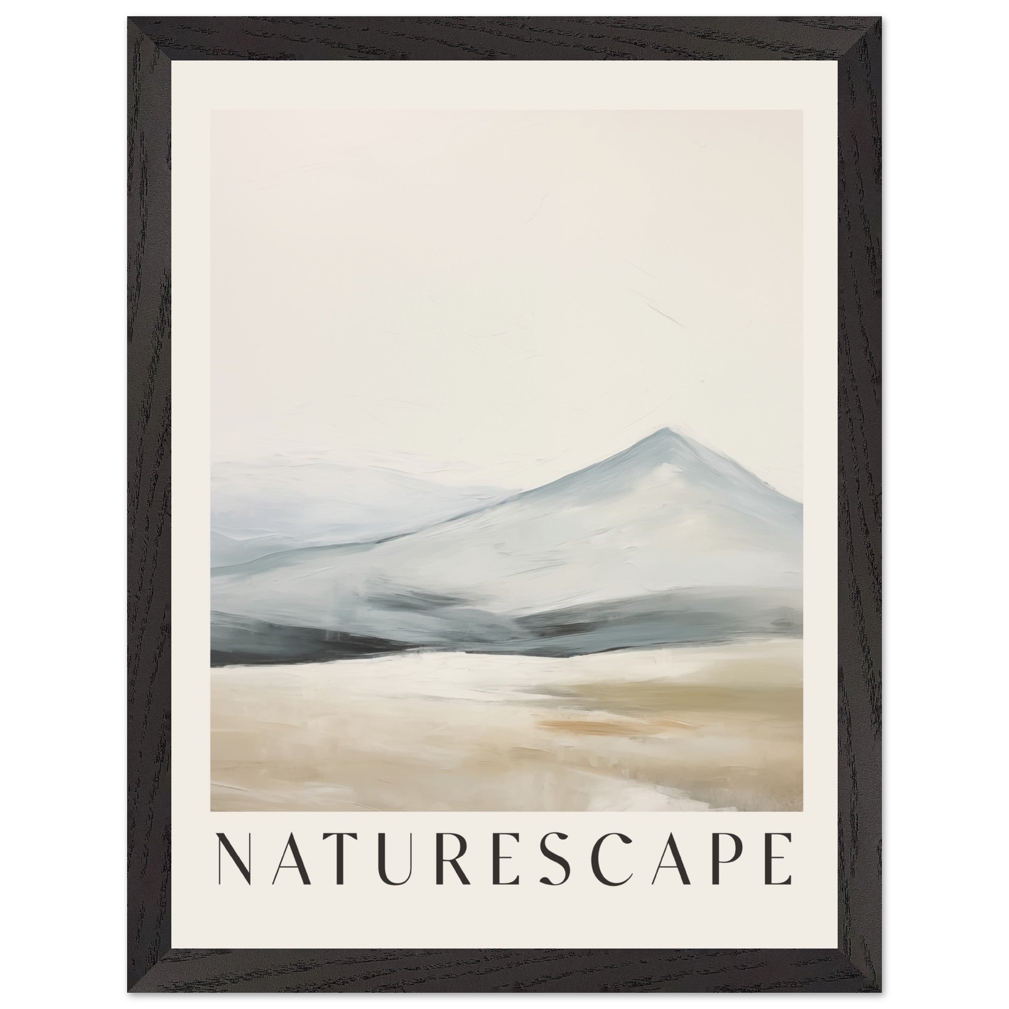 Artfulprints Poster met Lijst Abstract - Naturescape - 30x40 cm - Taup