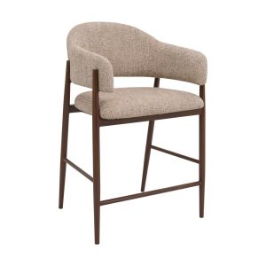 DÉJA Living Barkruk Dénia – Taupe/Walnoot – Zithoogte 75cm – Set van 2 DÉJA Living Barkruk Dénia – Taupe/Walnoot – Zithoogte 75cm – Set van 2