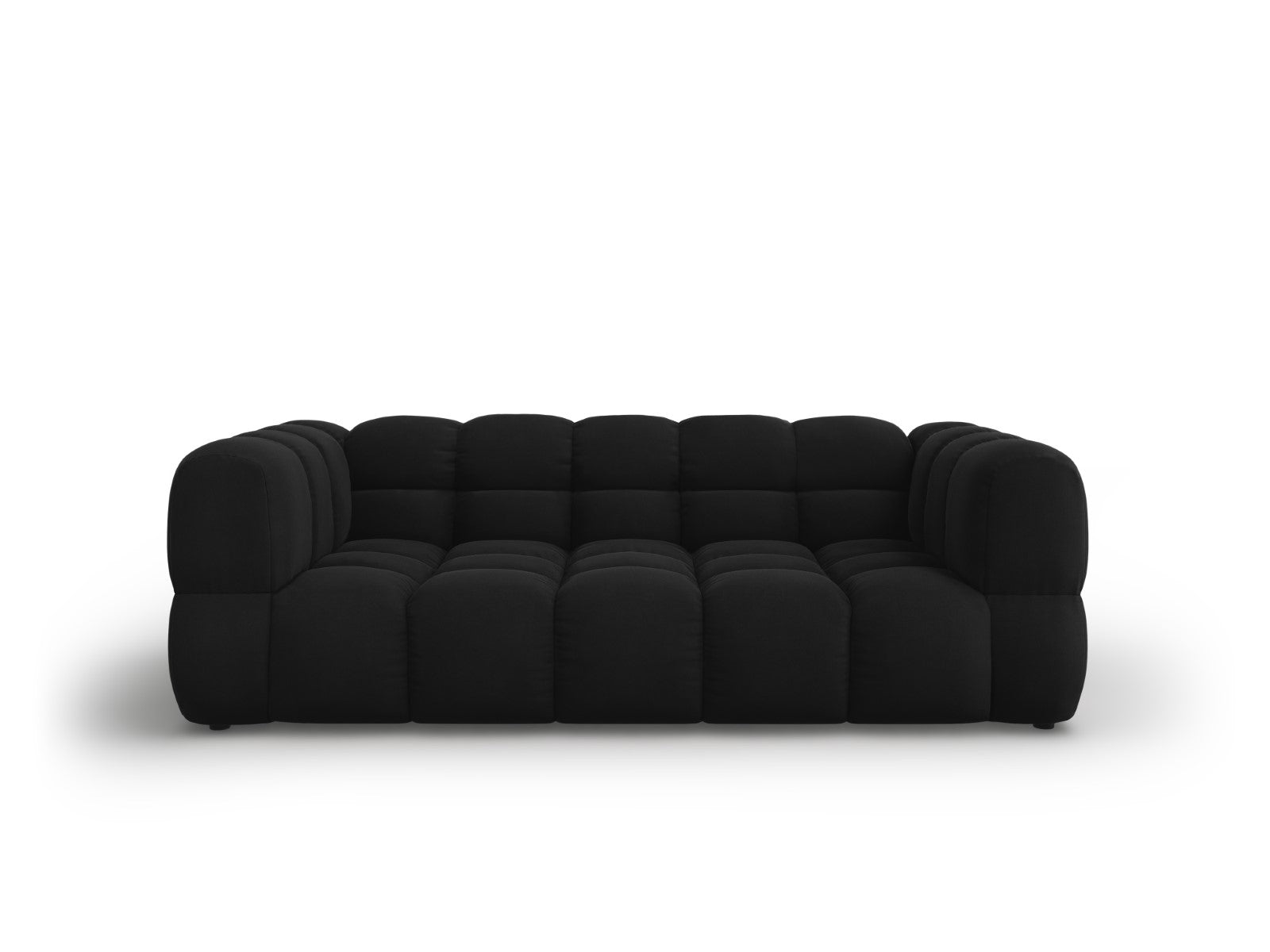 Cosmopolitan Design Bank Sky 3-zits, flueel, zwart - 102x214x70cm