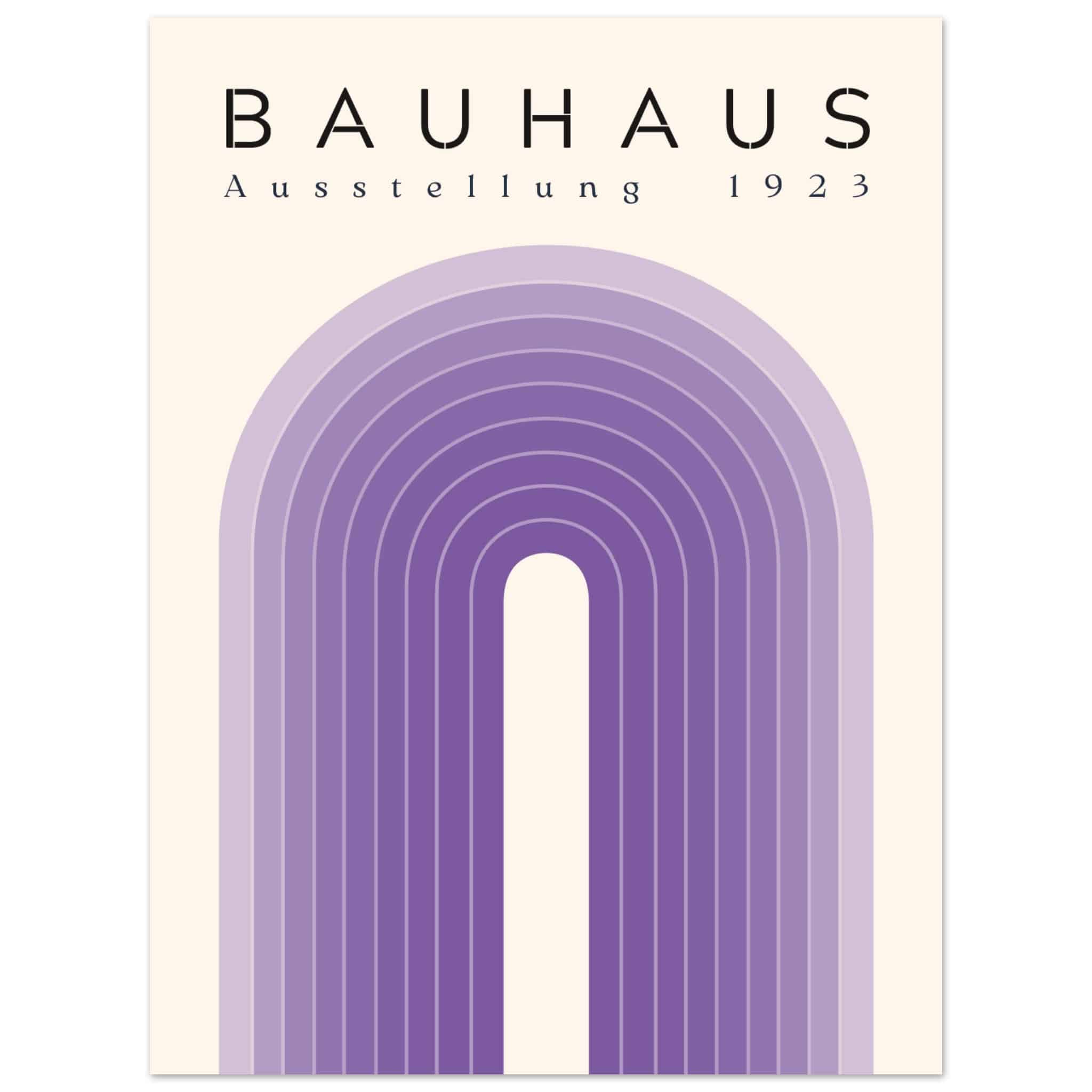 Artfulprints Poster Bauhaus - Purple rainbow - 30x40 cm - Paars