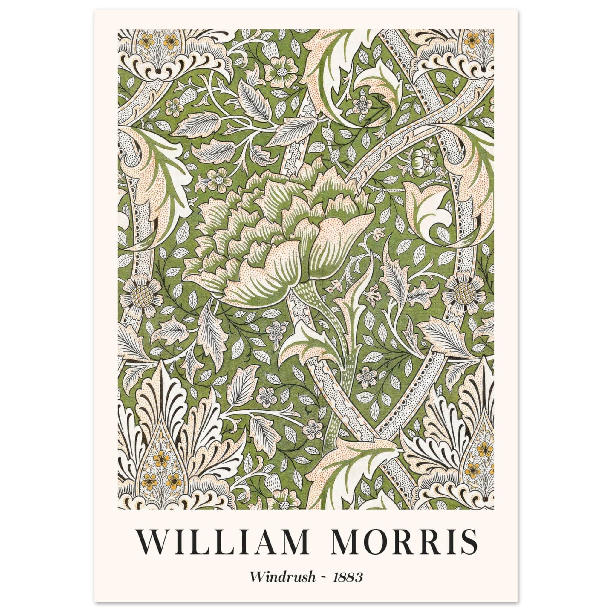 Artfulprints Poster William Morris - Windrush 1883 - 50x70 cm - Groen