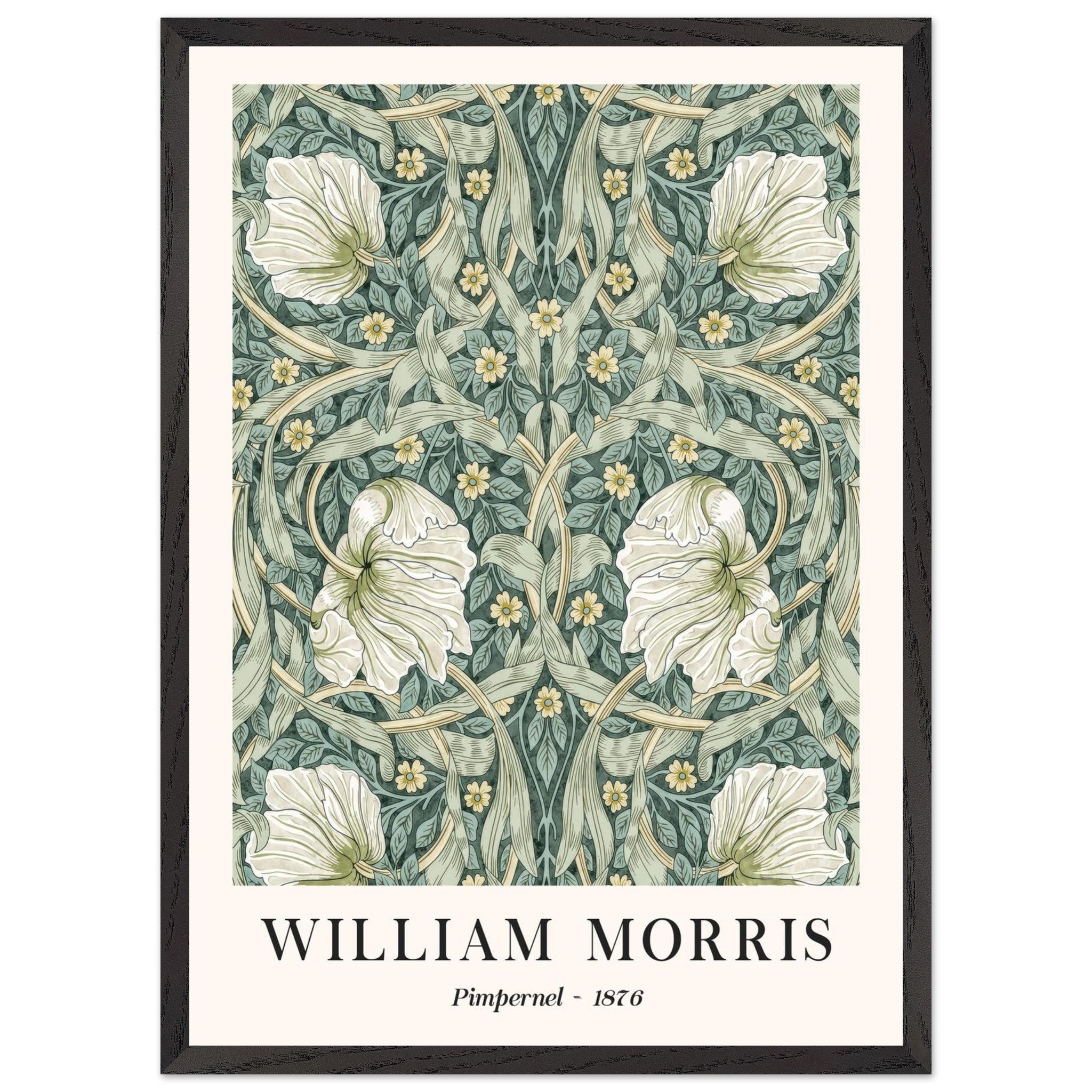 Artfulprints Poster met Lijst William Morris - Pimpernel 1876 - 50x70