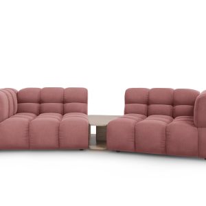 Cosmopolitan Design Modulaire bank Sky 2-zits, flueel, zalm – 148x280x