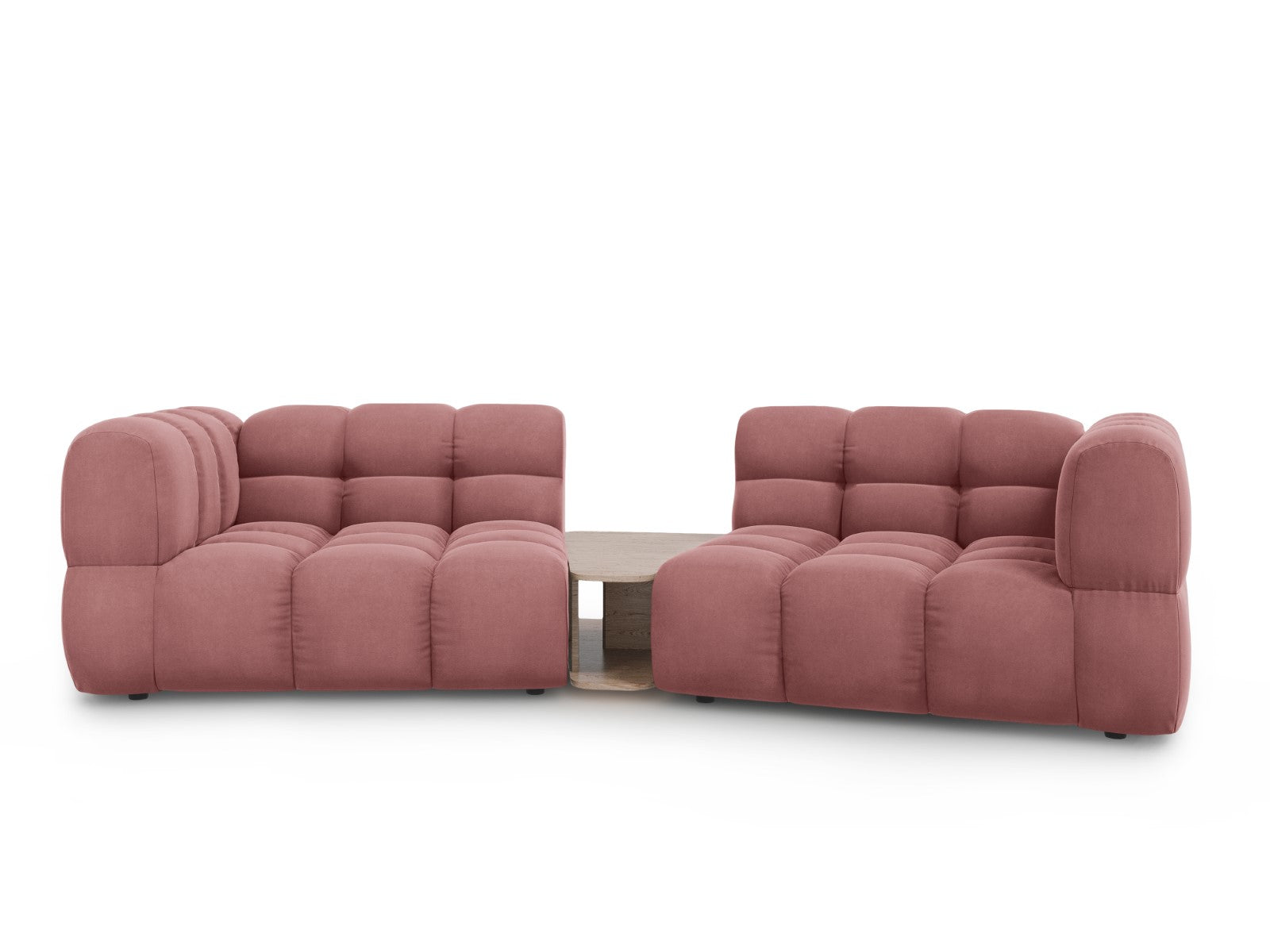 Cosmopolitan Design Modulaire bank Sky 2-zits, flueel, zalm - 148x280x
