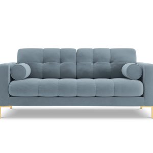 Cosmopolitan Design Bank Bali 2-zits, flueel, lichtblauw – 96x152x75cm Cosmopolitan Design Bank Bali 2-zits, flueel, lichtblauw – 96x152x75cm