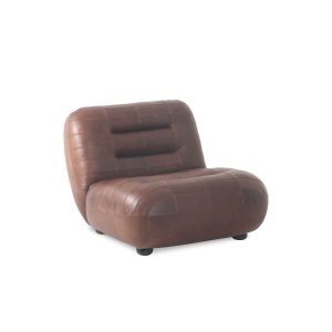 Dutchbone Wyatt Fauteuil Leer Chocolade Bruin Dutchbone Wyatt Fauteuil Leer Chocolade Bruin