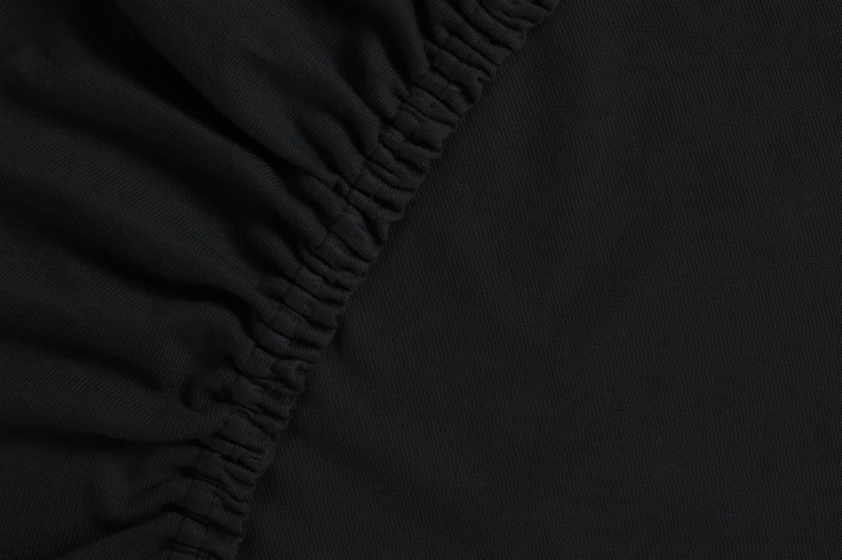 Ambiante hoeslaken AMBIANTE Jersey HL - 180x200/210 cm - zwart