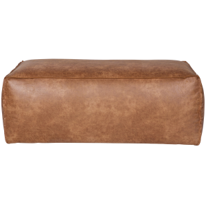 WOOOD poef Rodeo – Recycle Leer – Cognac – 43x120x60