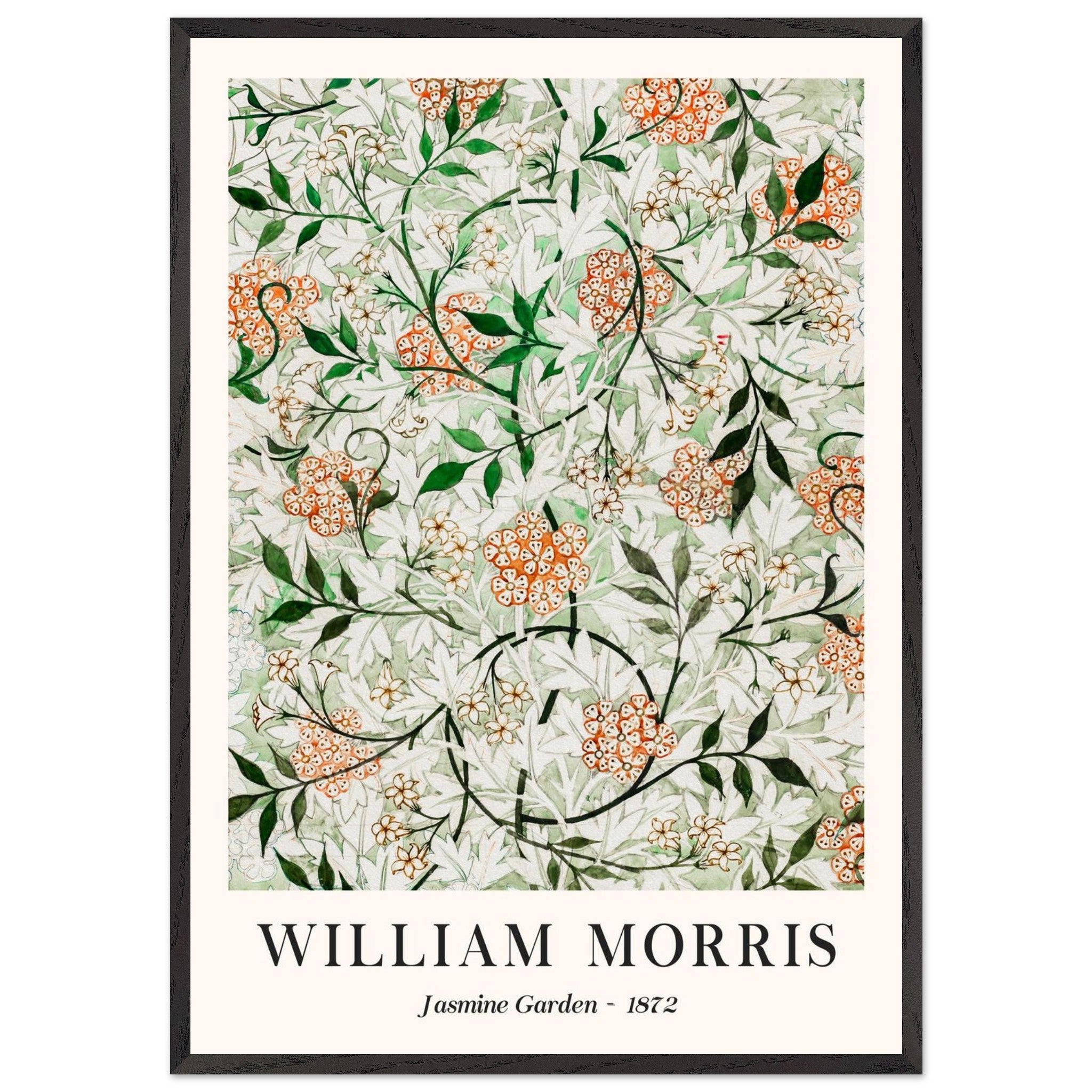 Artfulprints Poster met Lijst William Morris - Jasmine garden - 70x100