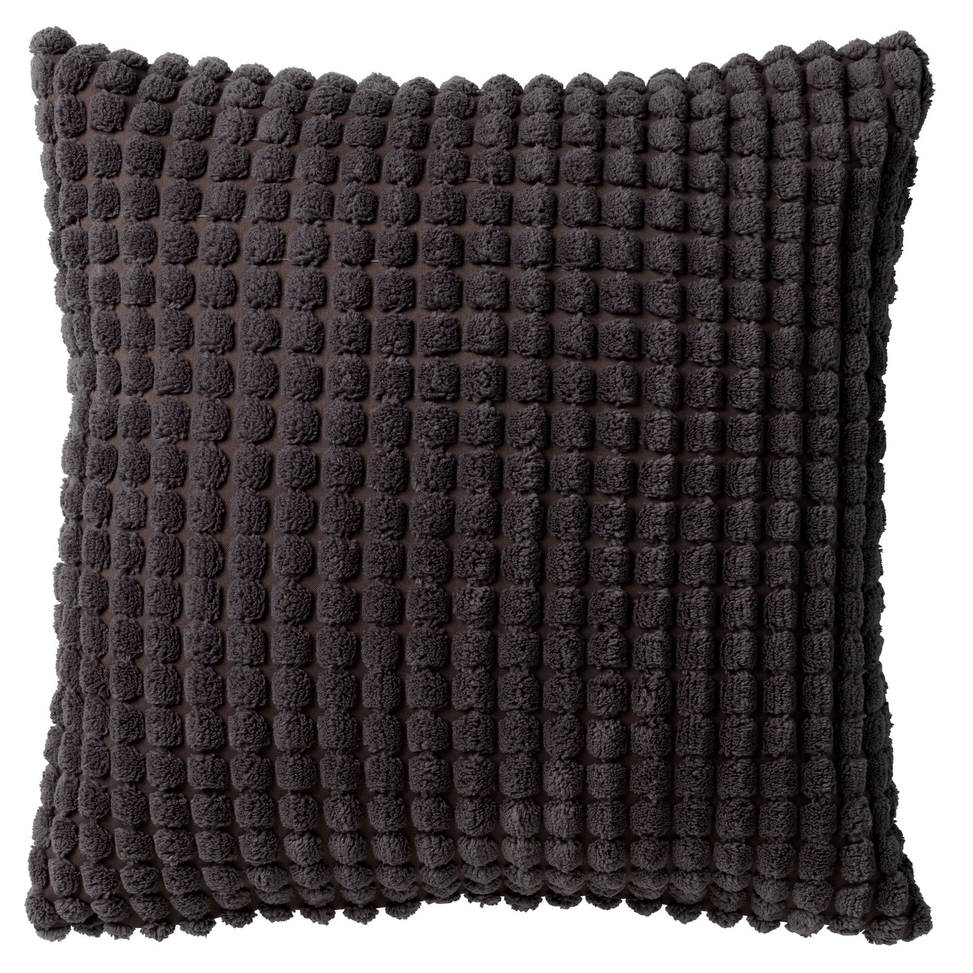 ROME - kussenhoes 45x45 cm - effen kleur - 3D-structuur - Charcoal Gra