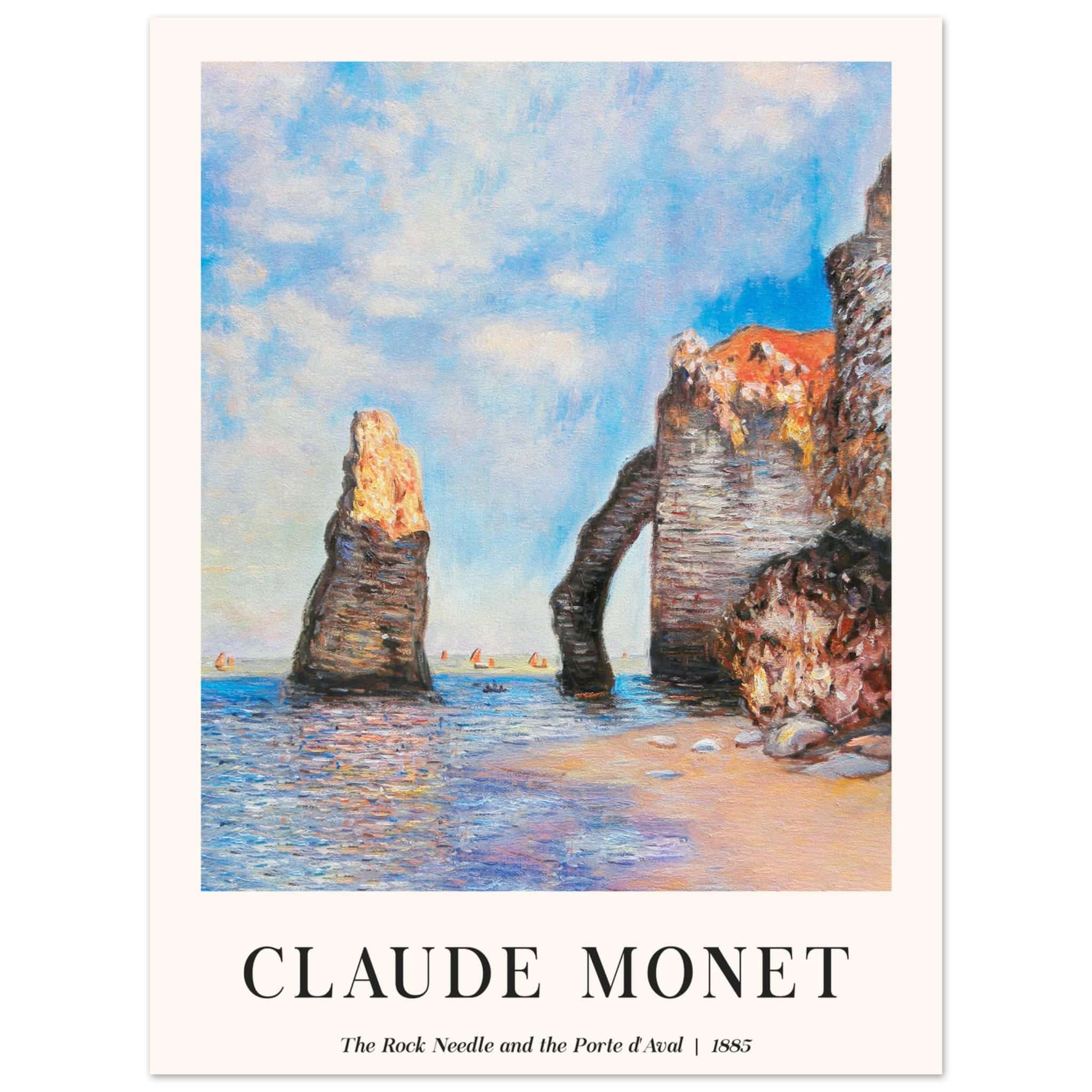 Artfulprints Poster Claude Monet - The rock needle and the porte d'ava