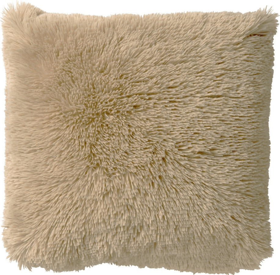 FLUFFY - Kussenhoes 45x45 cm - superzacht - effen kleur - Pumice Stone