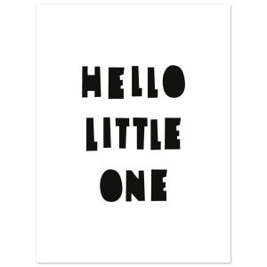 Artfulprints Poster Hello little one zwart-wit – 30×40 cm – Zwart / Wi Artfulprints Poster Hello little one zwart-wit – 30×40 cm – Zwart / Wi