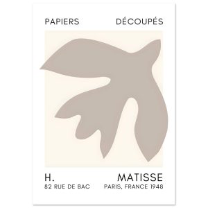 Artfulprints Poster Matisse – Floating forms grey – A4 21×29.7 cm – Gr Artfulprints Poster Matisse – Floating forms grey – A4 21×29.7 cm – Gr