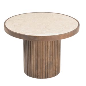 DÉJA Living Salontafel Tervo – Donkerbruin Marmer – Ø60cm DÉJA Living Salontafel Tervo – Donkerbruin Marmer – Ø60cm