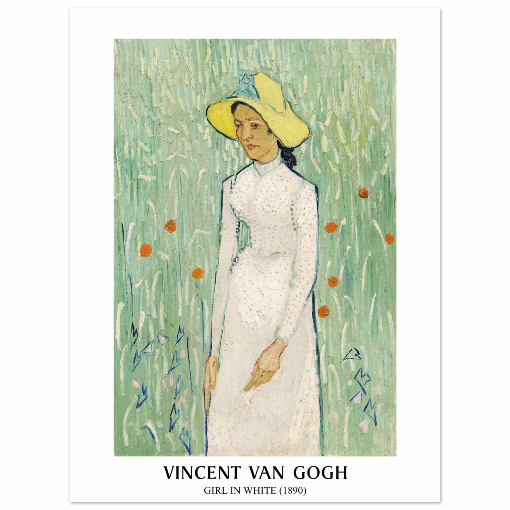 Artfulprints Poster Vincent van Gogh - Girl in white - 30x40 cm - Groe