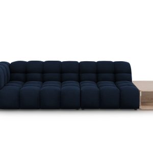 Cosmopolitan Design Rechte modulaire bank Sky 4-zits, flueel, koningsb Cosmopolitan Design Rechte modulaire bank Sky 4-zits, flueel, koningsb