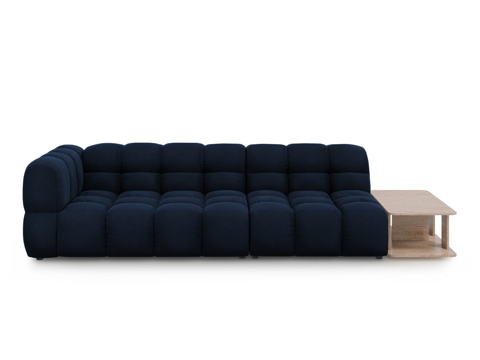 Cosmopolitan Design Rechte modulaire bank Sky 4-zits, flueel, koningsb