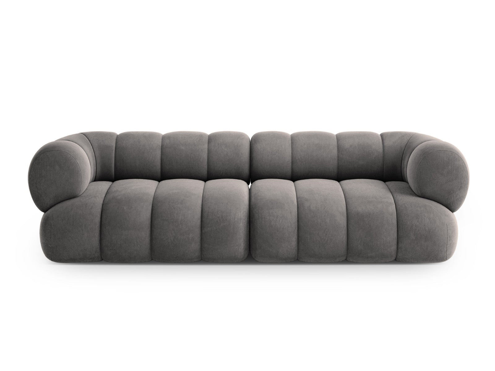 Cosmopolitan Design Bank Koge 4-zits, flueel grijs - 95x240x70cm
