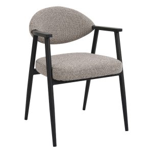 DÉJA Living Eetkamerstoel Karup – Taupe/Zwart – Set van 2 DÉJA Living Eetkamerstoel Karup – Taupe/Zwart – Set van 2