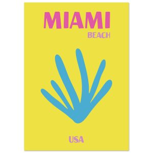 Artfulprints USA – Miami poster A4 21×29.7 cm Artfulprints USA – Miami poster A4 21×29.7 cm
